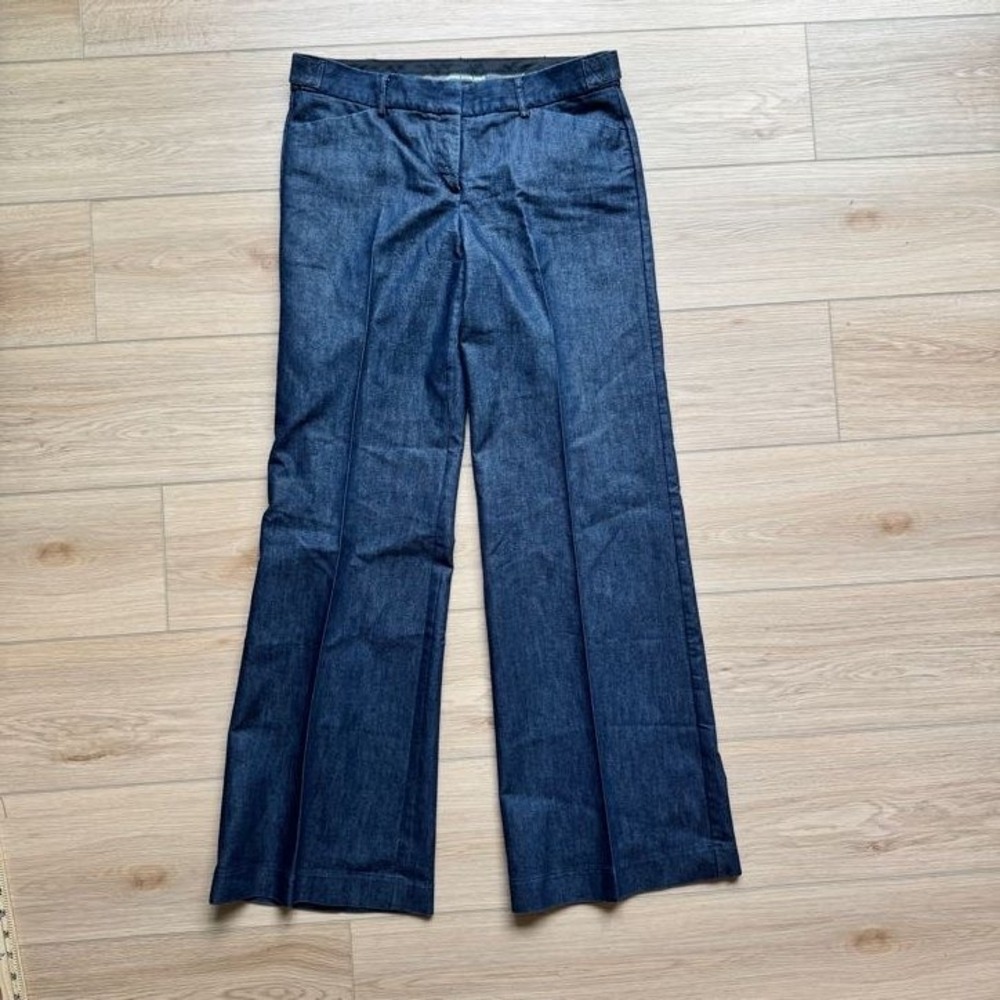 Express Design Studio‎ Dark Wash Wide Leg Denim Trousers Size 8 Indigo Blue